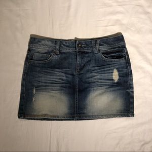 Distressed Jean Mini Skirt!
